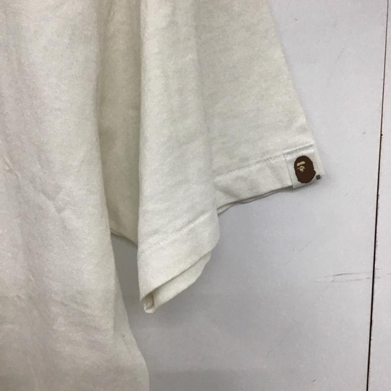 アベイシングエイプ A BATHING APE Tシャツ 半袖 Chrome Hearts クロムハーツ コラボ マイロ ロゴ L プリント 白 / ホワイト /  メンズ USED 古着 中古 10133565