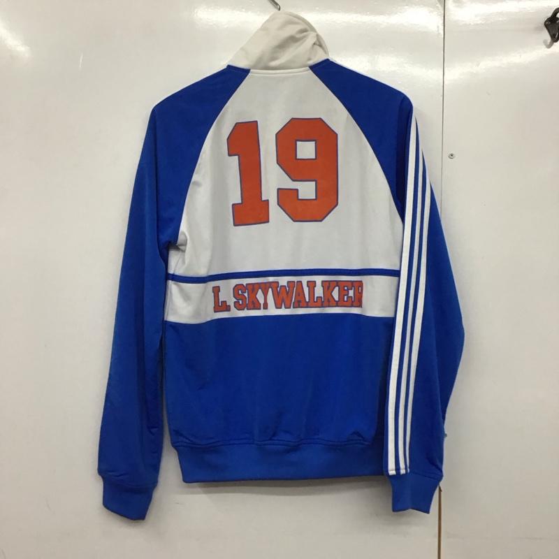 アディダス adidas ジャケット、上着 ジャンパー、ブルゾン o58779 starwarsrebelalliance ジャージ ジップアップジャケット S ロゴ、文字 白 / ホワイト / X 青 / ブルー /  メンズ USED 古着 中古 10140730