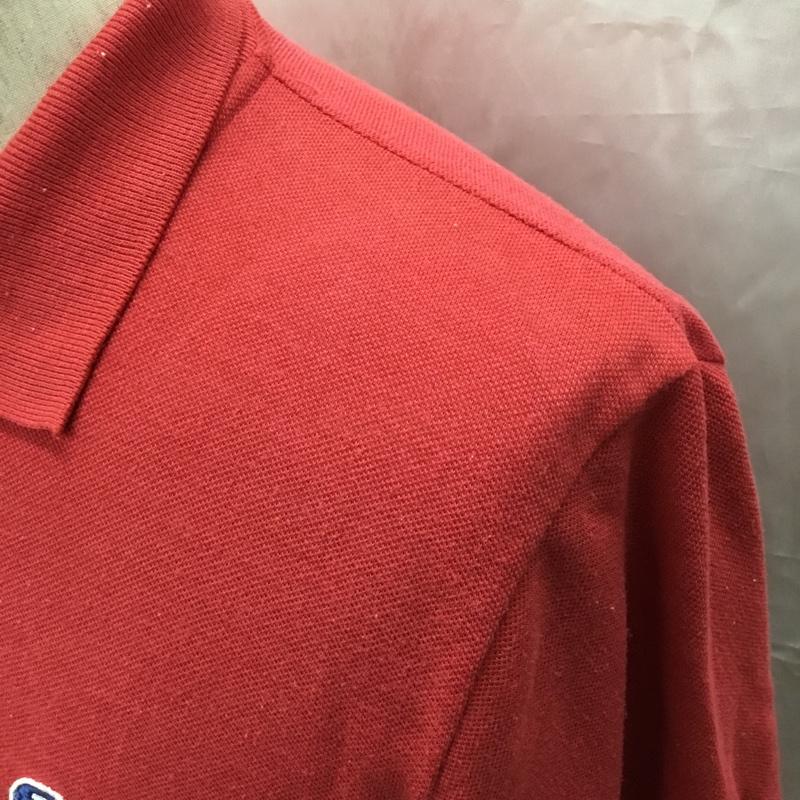 ラコステ LACOSTE ポロシャツ 半袖 ワニ ワンポイント 赤 / レッド /  メンズ USED 古着 中古 10115528