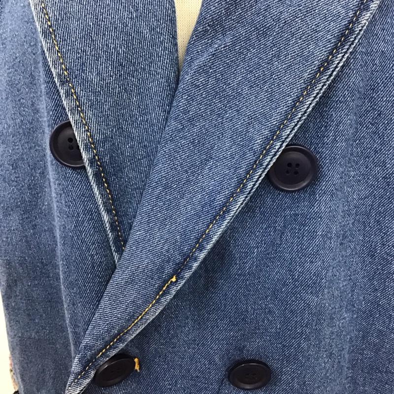 チチカカ TITICACA ジャケット、上着 ジャケット、ブレザー GSYBA001 デニムコート ロング丈 フリンジ FREE 刺繍 青 / ブルー /  レディース USED 古着 中古 10112575