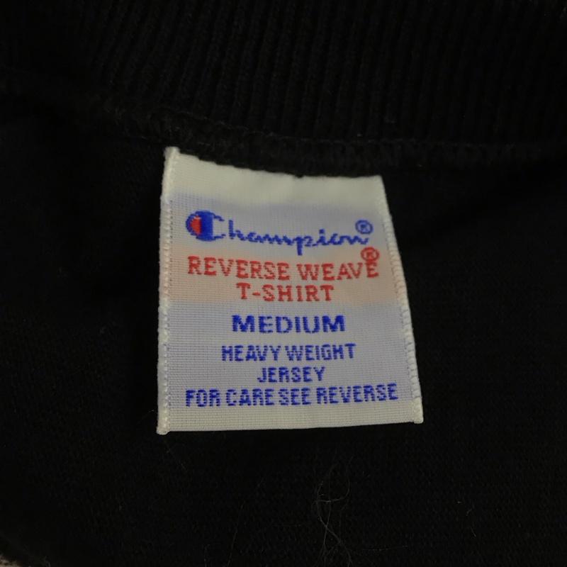 チャンピオン Champion Tシャツ 半袖 M ロゴ、文字 黒 / ブラック /  メンズ USED 古着 中古 10112004
