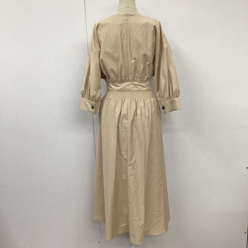 ダズリン dazzlin ワンピース ロングスカート 半袖ワンピース ボリュームスリーブワンピース ロングワンピース S 無地 ベージュ / ベージュ /  レディース USED 古着 中古 10111163