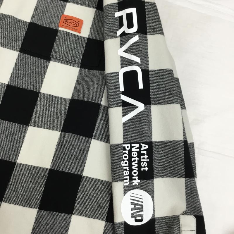 ルーカ RVCA シャツ、ブラウス 長袖 BA042-106 M チェック 黒 / ブラック / X 白 / ホワイト /  メンズ USED 古着 中古 10143952