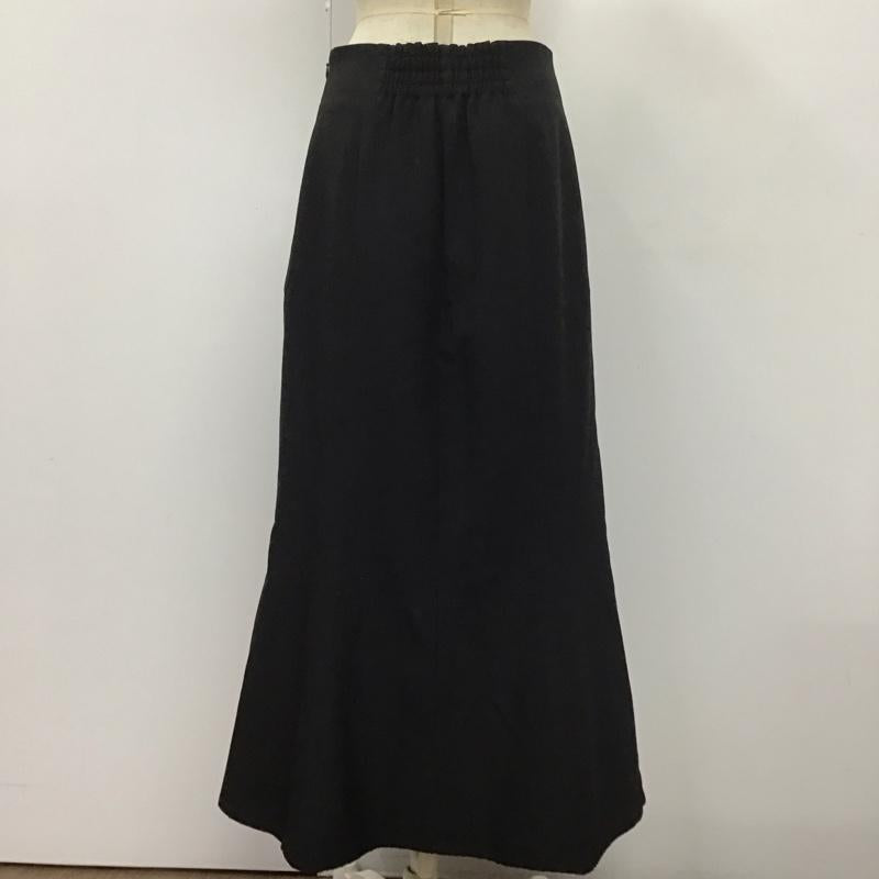 ローリーズファーム LOWRYS FARM スカート ロングスカート LF521071AD マーメイドロングスカート フレアスカート L 無地 黒 / ブラック /  レディース USED 古着 中古 10110815