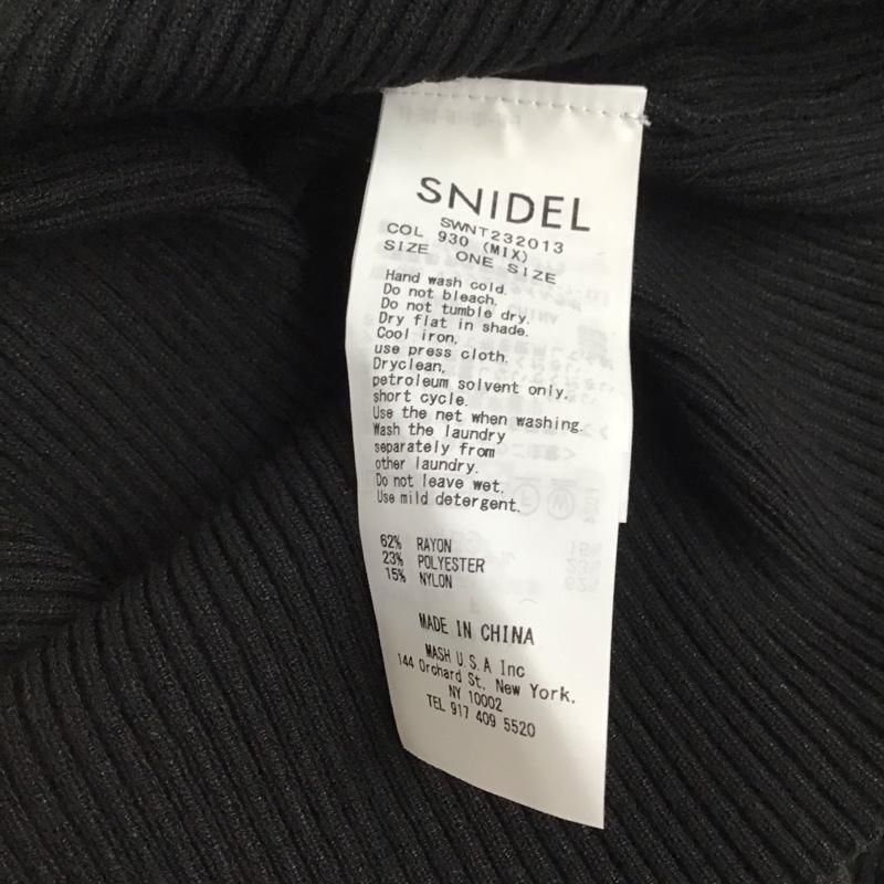 スナイデル SNIDEL ニット、セーター 半袖 SWNT232013 ニットプリーツレイヤードトップス ノースリーブニットカットソー 無地 黒 / ブラック /  レディース USED 古着 中古 10117484