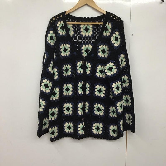 古着 USED カーディガン 長袖 shesame SS0049 クロシェ編み Vネック FREE  黒 / ブラック / X 白 / ホワイト / X 紺 / ネイビー / X 水色 / ライトブルー /  レディース USED 古着 中古 10143840