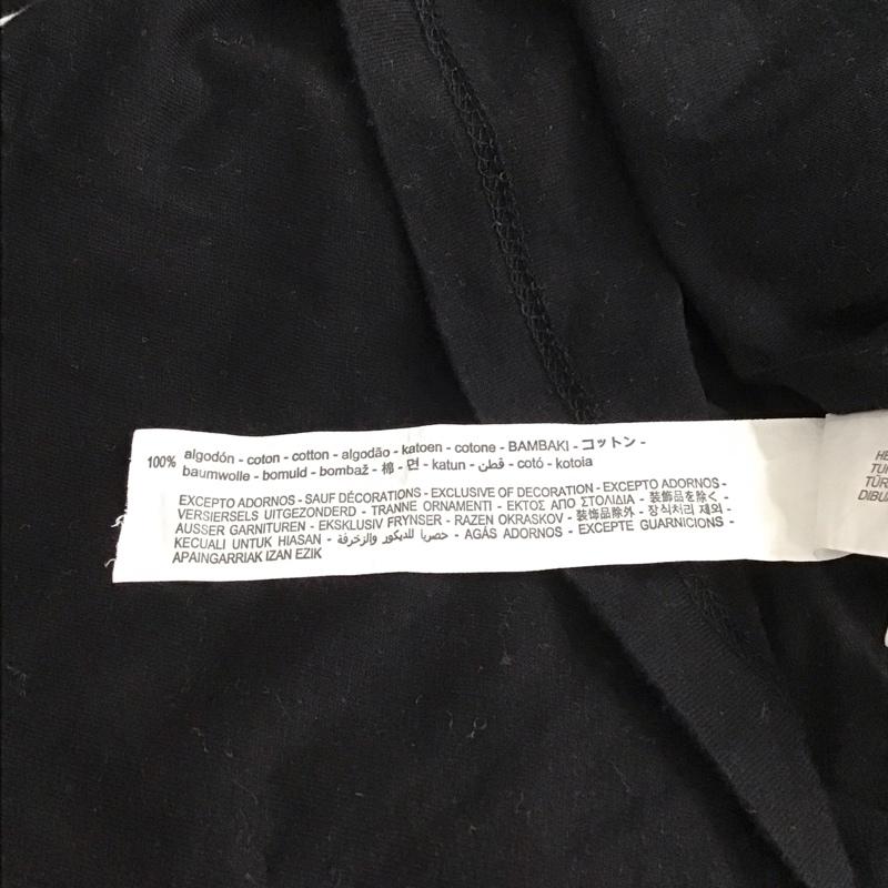ザラ ZARA Tシャツ 半袖 半袖カットソー プリントTシャツ クルーネックカットソー S ロゴ、文字 黒 / ブラック /  メンズ USED 古着 中古 10150905