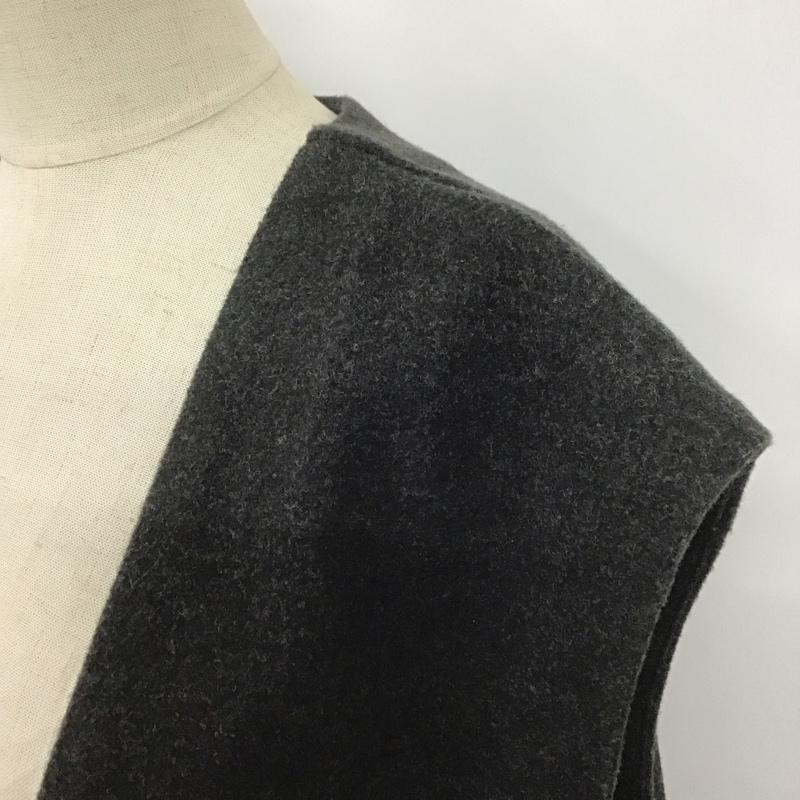 ビームス ハート BEAMS HEART ベスト ベスト ニットベスト ノースリーブニット Vネック ロングベスト FREE 無地 灰 / グレー /  レディース USED 古着 中古 10110904