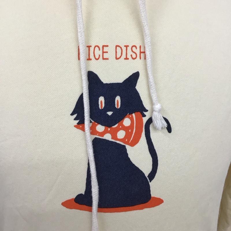 ビームスティー BEAMS T パーカー 長袖 11-13-2812-349 Shadow Graphic Sweat Parka 猫 S プリント アイボリー / アイボリー /  メンズ USED 古着 中古 10123224