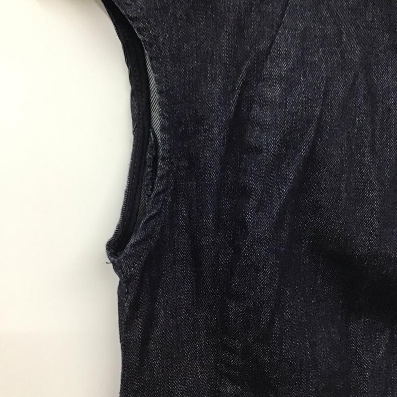 ザラベーシック ZARA BASIC ワンピース ロングスカート ノースリーブロングワンピース ジップアップ クルーネック M 無地 インディゴ / インディゴ /  レディース USED 古着 中古 10128935