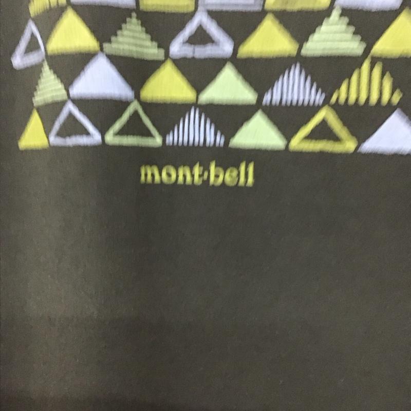 モンベル mont-bell Tシャツ 半袖 1114746 WICT山文様 半袖カットソー プリントTシャツ クルーネック M ロゴ、文字 カーキ / カーキ /  メンズ USED 古着 中古 10133515