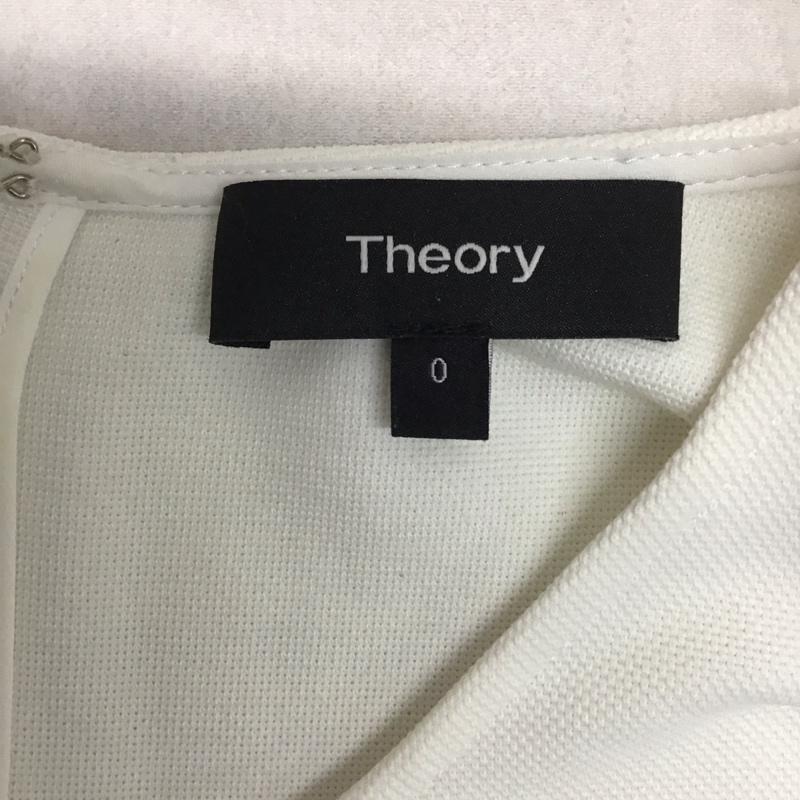 セオリー theory ワンピース ひざ丈スカート 01-8105012-002-700 ノースリーブ 0 無地 白 / ホワイト /  レディース USED 古着 中古 10116928