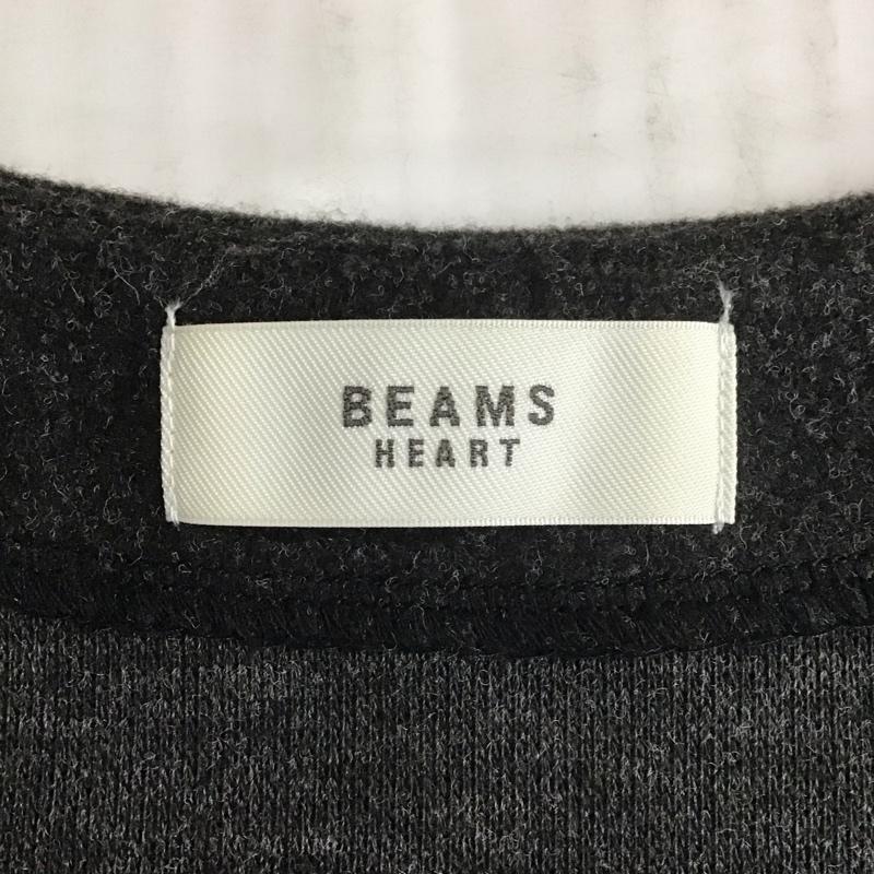 ビームス ハート BEAMS HEART ベスト ベスト ニットベスト ノースリーブニット Vネック ロングベスト FREE 無地 灰 / グレー /  レディース USED 古着 中古 10110904