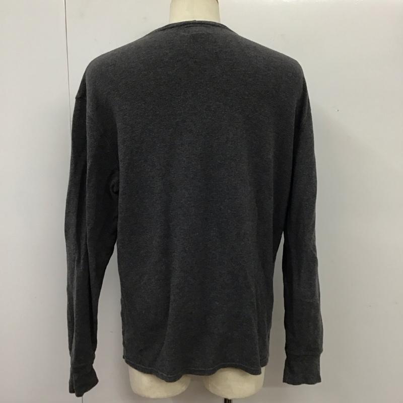 ポロラルフローレン POLO RALPH LAUREN Tシャツ 長袖 コットン クルーネック XL ワンポイント 灰 / グレー /  メンズ USED 古着 中古 10114606