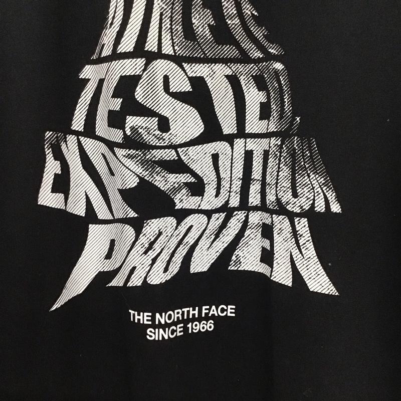 ザノースフェイス THE NORTH FACE Tシャツ 半袖 nt82487 ロングスリーブハーフドームメッセージティー クルーネックカットソー L ロゴ、文字 黒 / ブラック /  メンズ USED 古着 中古 10131494