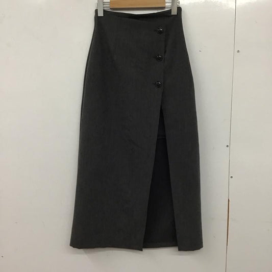 ナイスクラップ NICE CLAUP スカート ロングスカート FREE 無地 灰 / グレー /  レディース USED 古着 中古 10138062