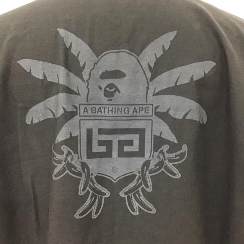 アベイシングエイプ A BATHING APE ジャケット、上着 ジャケット、ブレザー 長袖シャツ カラーシャツ ポケットシャツ 長袖カットソー XL プリント 黒 / ブラック /  メンズ USED 古着 中古 10118075