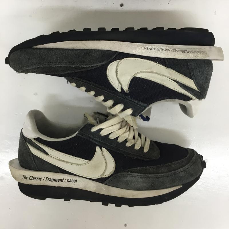 ナイキ NIKE スニーカー スニーカー DH2684-400 Fragment × sacai × Nike LD Waffle Blackended Blue フラグメント × サカイ × ナイキ LD ワッフル ブラックエンデッド ブルー 27.5cm ロゴ、文字 紺 / ネイビー / X 白 / ホワイト /  メンズ USED 古着 中古 10124092
