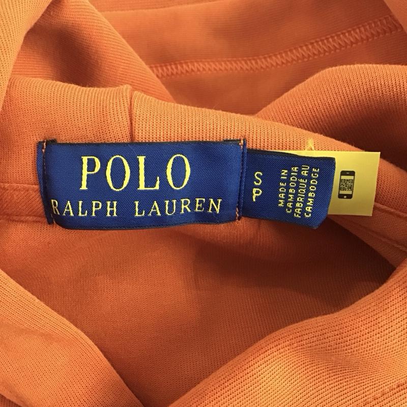 ポロラルフローレン POLO RALPH LAUREN パーカー 長袖 長袖パーカー プルオーバーパーカー スウェット S ロゴ、文字 橙 / オレンジ /  メンズ USED 古着 中古 10131546