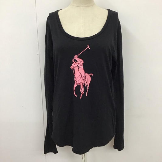 ラルフローレン RALPHLAUREN Tシャツ 長袖 ビッグポニー S プリント 黒 / ブラック /  レディース USED 古着 中古 10114443