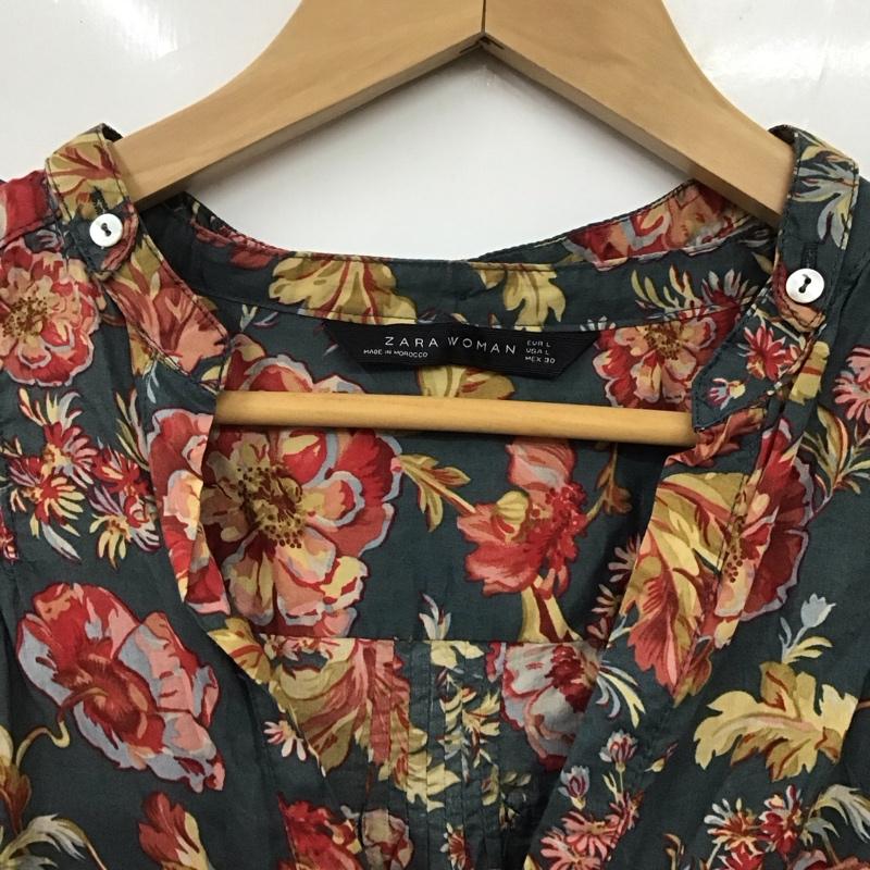 ザラ ZARA シャツ、ブラウス 長袖 L 総柄 マルチカラー / マルチカラー /  レディース USED 古着 中古 10144249