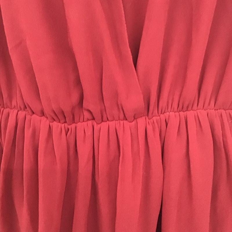 ザラ ZARA ワンピース ひざ丈スカート 0881 227 660 ノースリーブ M  ボルドー / ボルドー /  レディース USED 古着 中古 10131210