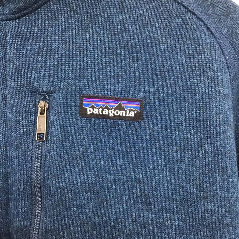 パタゴニア patagonia カットソー 長袖 25522fa17 ベターセータープルオーバー ハーフジップ M ロゴ、文字 青 / ブルー /  メンズ USED 古着 中古 10143524