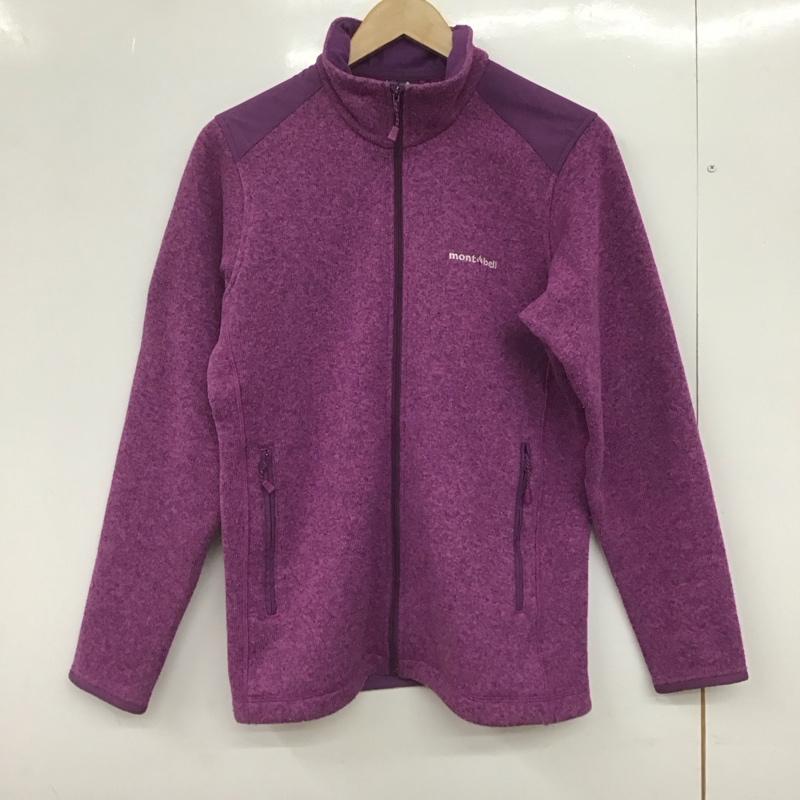 モンベル mont-bell ジャケット、上着 ジャケット、ブレザー 1106588 クリマプラス ニットジャケット フリース XL ロゴ、文字 紫 / パープル /  レディース USED 古着 中古 10147175