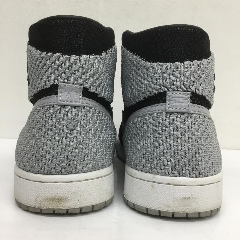 ナイキ NIKE スニーカー スニーカー AIR JORDAN 1 RETRO HIGH FLYKNIT SHADOW エアジョーダン1 ハイ フライニット シャドウ 919704-003 27.0cm ロゴ、文字 黒 / ブラック / X 灰 / グレー /  メンズ USED 古着 中古 10108142