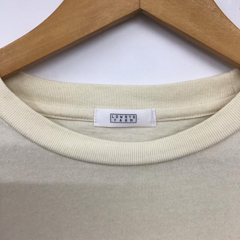ローリーズファーム LOWRYS FARM Tシャツ 半袖 半袖カットソー プリントTシャツ クルーネックカットソー FREE ロゴ、文字 アイボリー / アイボリー /  レディース USED 古着 中古 10136437