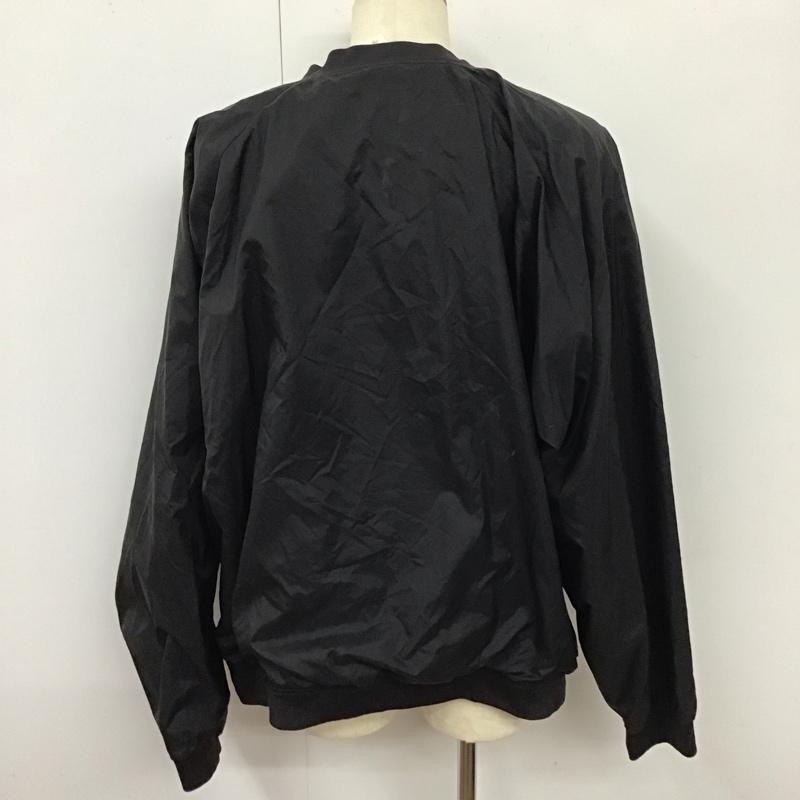 アディダス adidas ジャケット、上着 ジャンパー、ブルゾン 708176 AO2001 ナイロンプルオーバー Vネック XL ロゴ、文字 黒 / ブラック / X 白 / ホワイト /  メンズ USED 古着 中古 10116813