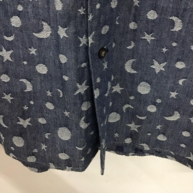 ポールスミス Paul Smith シャツ、ブラウス 長袖 長袖シャツ デニムシャツ 総柄シャツ M プリント インディゴ / インディゴ /  メンズ USED 古着 中古 10135470