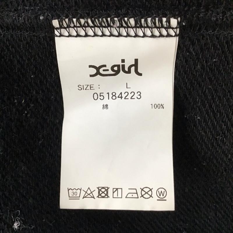 オープニング セレモニー OPENING CEREMONY パーカー 長袖 05184223 X-girl パーカー プルオーバー X-LARGE L ロゴ、文字 黒 / ブラック / X 桃 / ピンク /  メンズ USED 古着 中古 10117973