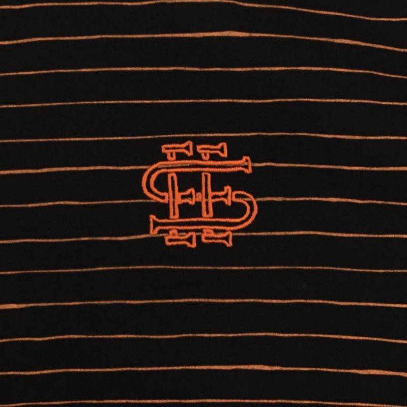シーシー SEE SEE Tシャツ 半袖 L ボーダー柄 黒 / ブラック /  メンズ USED 古着 中古 10110359