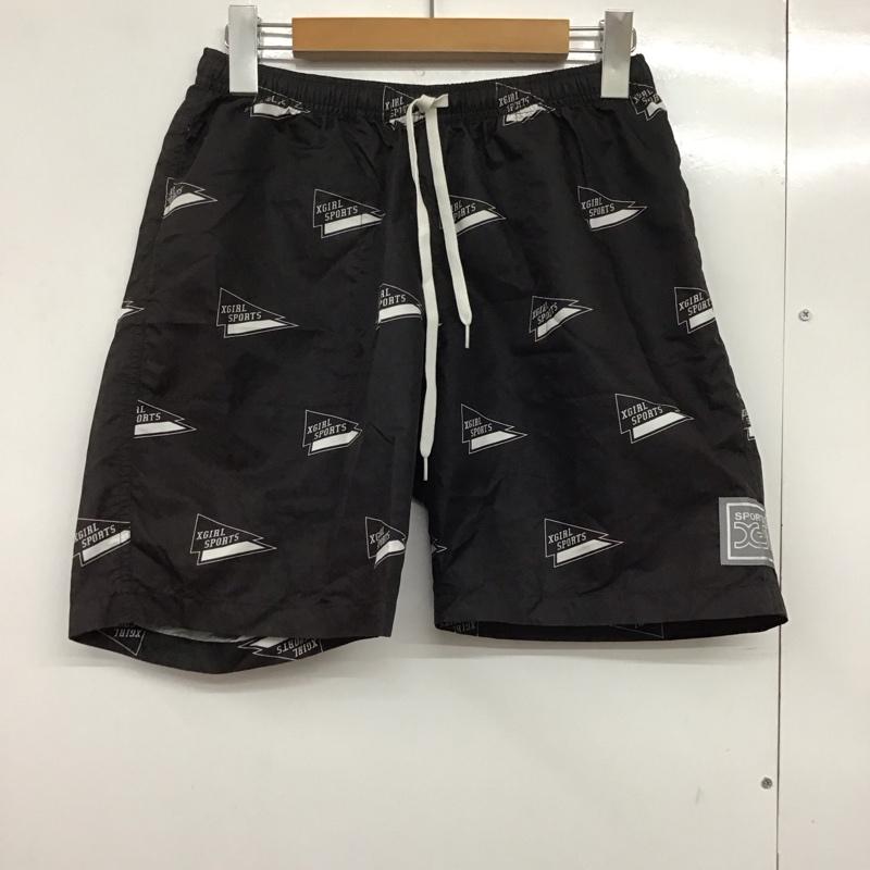 エックスガール X-girl パンツ ショートパンツ M プリント 黒 / ブラック /  レディース USED 古着 中古 10144037