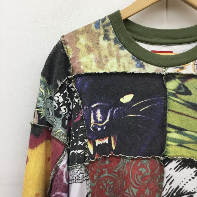 シュプリーム Supreme Tシャツ 長袖 Supreme Mosaic patchwork L/S Top M 総柄 緑 / グリーン /  メンズ USED 古着 中古 10122372