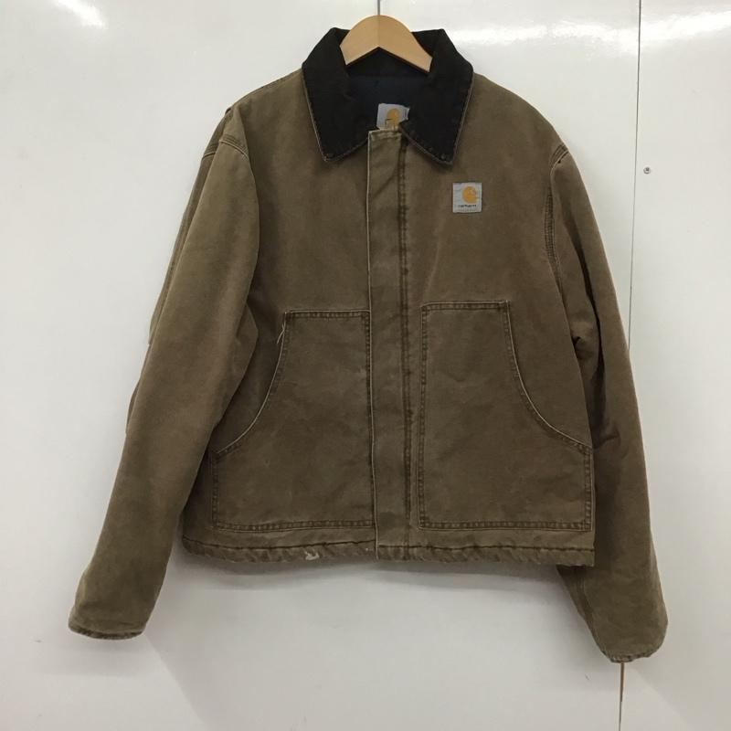 カーハート Carhartt ジャケット、上着 ジャケット、ブレザー ジップアップジャケット アウター 古着 80s 90s arctic traditional usa製 モカ L ロゴ、文字 マルチカラー / マルチカラー /  メンズ USED 古着 中古 10137107