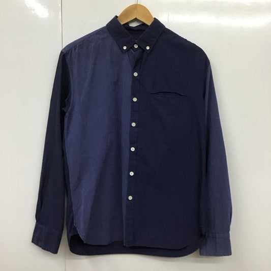 マリネロ MARINERO シャツ、ブラウス 長袖 長袖シャツ 無地シャツ カラーシャツ ボタンダウンシャツ 2 無地 紺 / ネイビー /  メンズ USED 古着 中古 10131767
