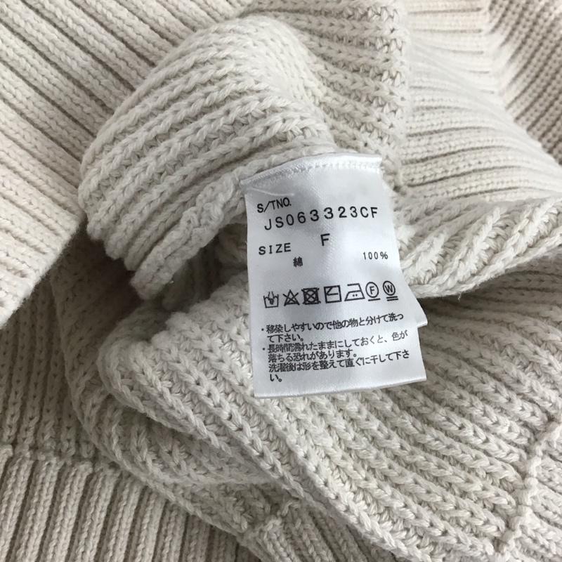 ジーナシス JEANASIS ニット、セーター 長袖 JS063323CF FREE 無地 ベージュ / ベージュ /  レディース USED 古着 中古 10146774