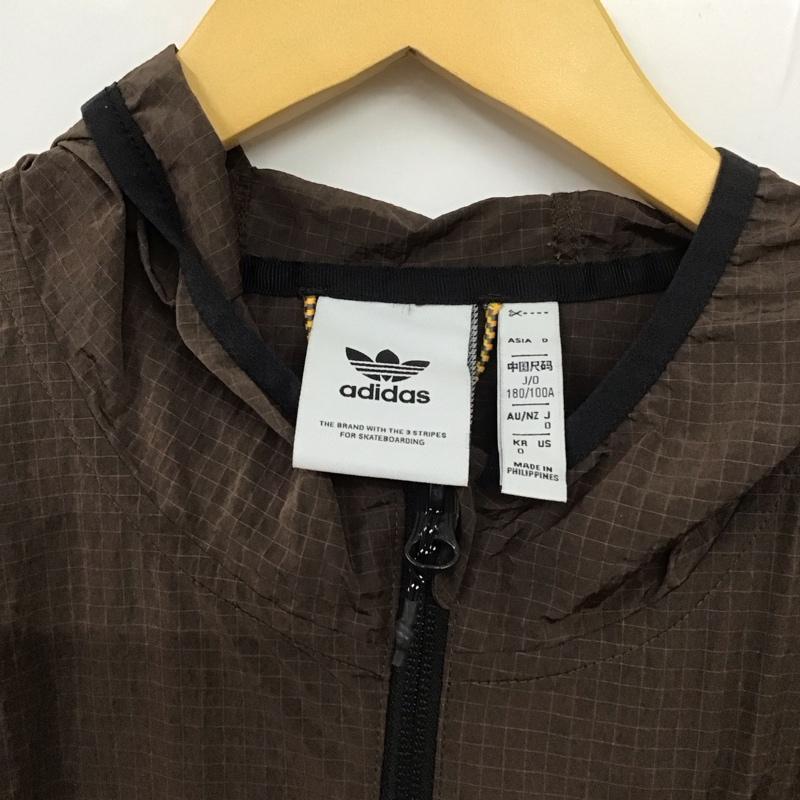 アディダス adidas ジャケット、上着 ジャンパー、ブルゾン HA1284 ナイロンジャケット ロゴ、文字 茶 / ブラウン /  メンズ USED 古着 中古 10131066