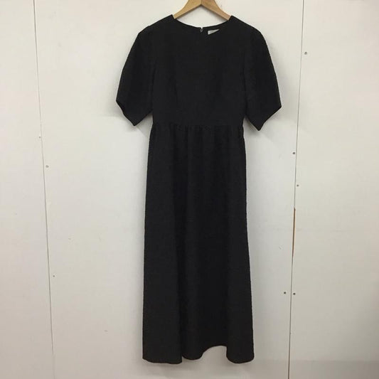 ロッソ ROSSO ワンピース ロングスカート RA35-28C509 コクーンスリーブジャガードドレス FREE 無地 黒 / ブラック /  レディース USED 古着 中古 10137486