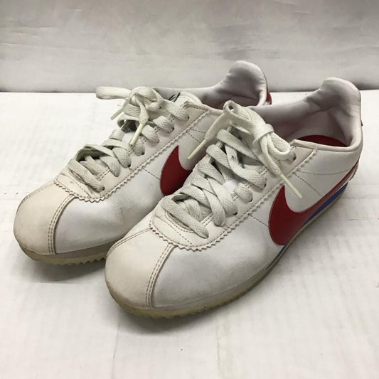 ナイキ NIKE スニーカー スニーカー 807471-103 WMNS CLASSIC CORTEZ LEATHER 23.5cm 23.5cm ロゴ、文字 白 / ホワイト / X 赤 / レッド / X 青 / ブルー /  レディース USED 古着 中古 10115656