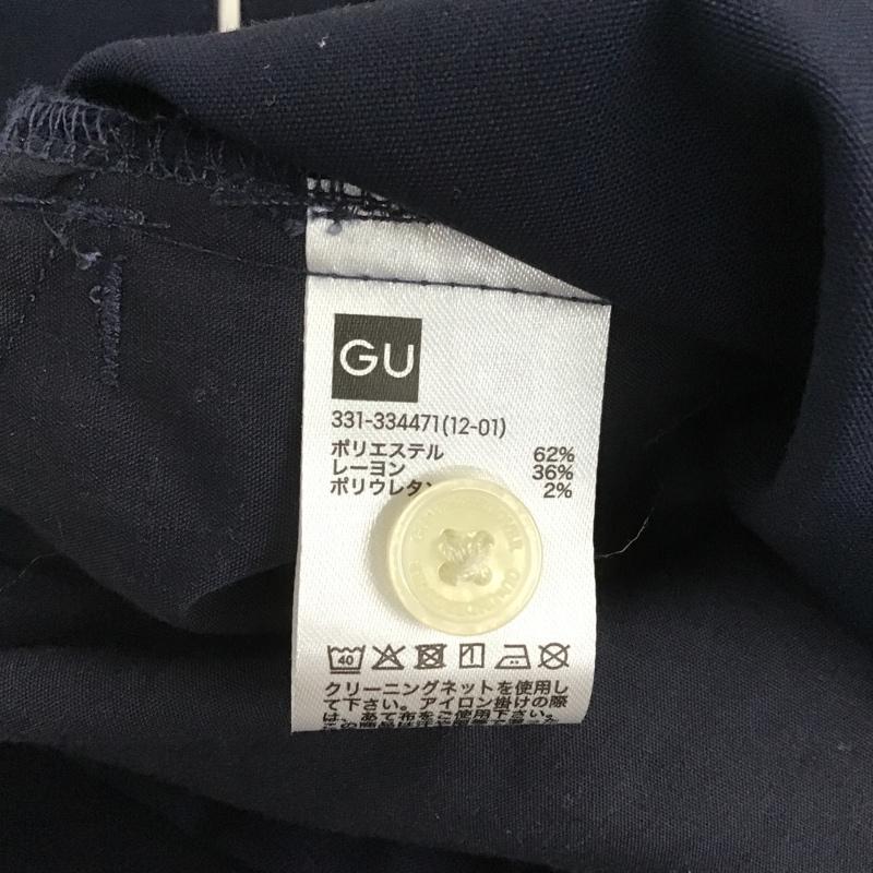 ジーユー GU シャツ、ブラウス 半袖 331-334471 UNDERCOVER パイピングシャツ L 無地 紺 / ネイビー /  メンズ USED 古着 中古 10106081