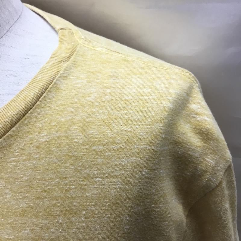 アヴィレックス AVIREX Tシャツ 半袖 6143472 クルーネック ホットドッグ XL ロゴ、文字 黄 / イエロー /  メンズ USED 古着 中古 10118943