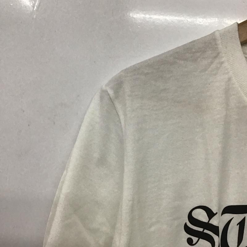 ステューシー STUSSY Tシャツ 半袖 半袖カットソー プリントTシャツ クルーネックカットソー S ロゴ、文字 白 / ホワイト /  メンズ USED 古着 中古 10145557