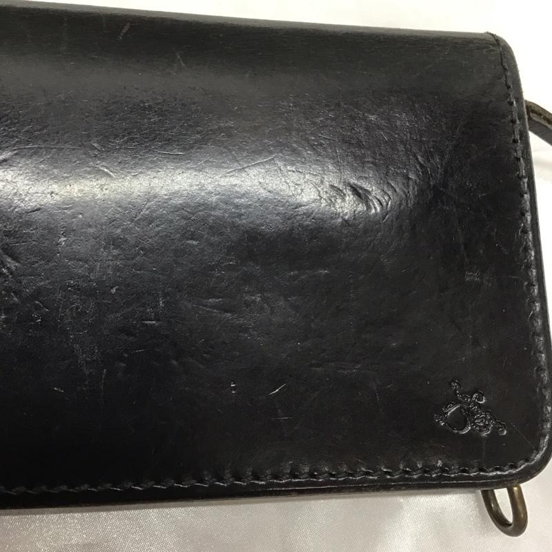 カワタコキンセイ 革蛸謹製 財布 長財布 レザー ワンポイント 黒 / ブラック /  メンズ USED 古着 中古 10110956