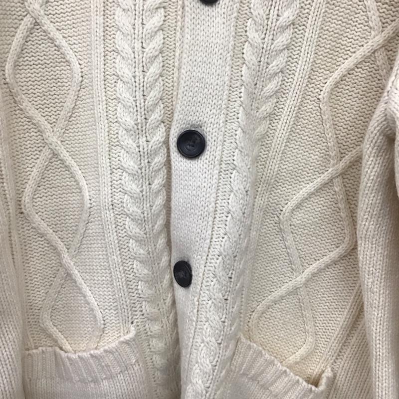 アメリカンイーグル AMERICANEAGLE カーディガン 長袖 長袖ニットカーディガン 前ボタン L 無地 白 / ホワイト /  メンズ USED 古着 中古 10143190