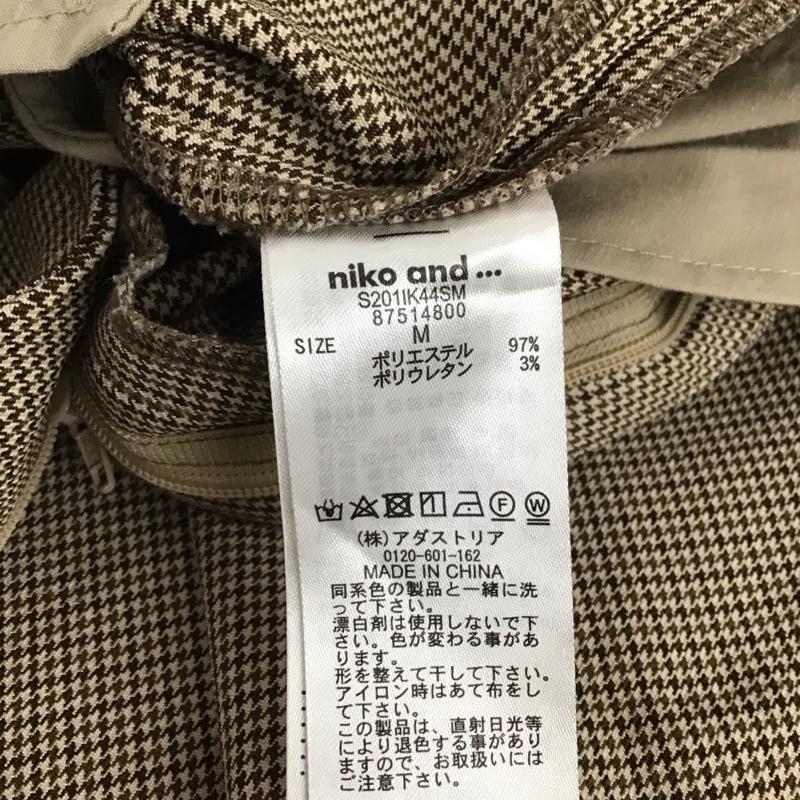 ニコアンド niko and... ボトムス ボトムス S201IK44SM センタープレスパンツ ストレートパンツ 3 チェック ベージュ / ベージュ / X 黒 / ブラック / X 茶 / ブラウン /  レディース USED 古着 中古 10121545