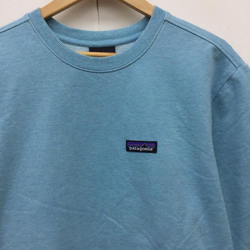 パタゴニア patagonia トレーナー 長袖 39486FA17 S ロゴ、文字 水色 / ライトブルー /  メンズ USED 古着 中古 10141448
