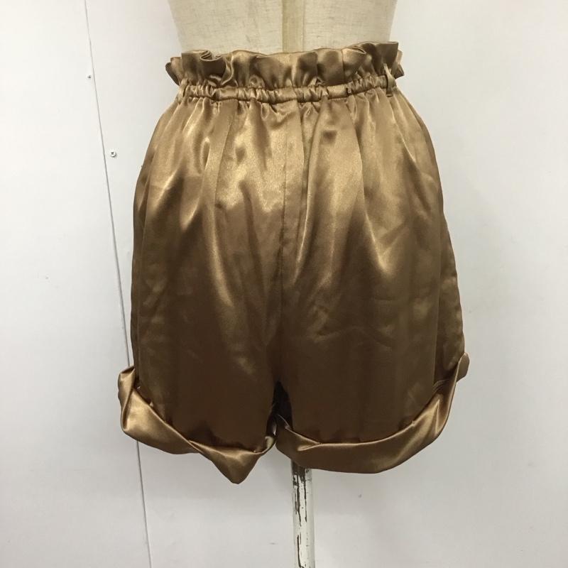 スナイデル SNIDEL パンツ ショートパンツ SWFP182138 サテンギャザーショートパンツ FREE 無地 茶 / ブラウン /  レディース USED 古着 中古 10110280